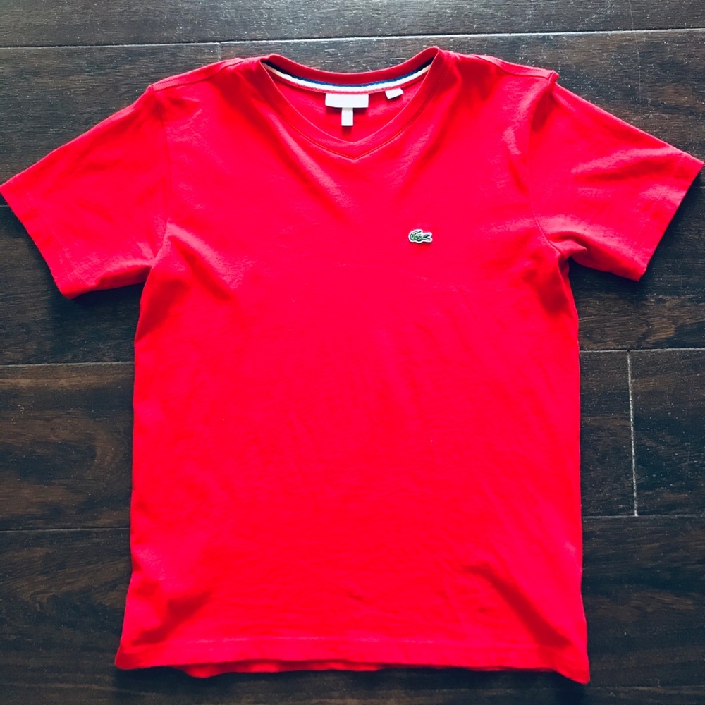 Boys Lacsoste v-neck shirt